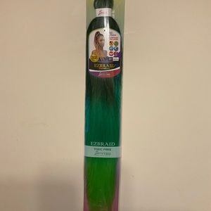 Braids Hair Extension. Green colour